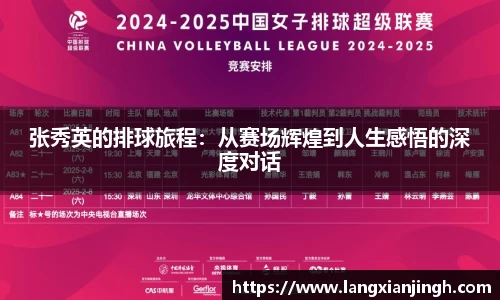 张秀英的排球旅程：从赛场辉煌到人生感悟的深度对话